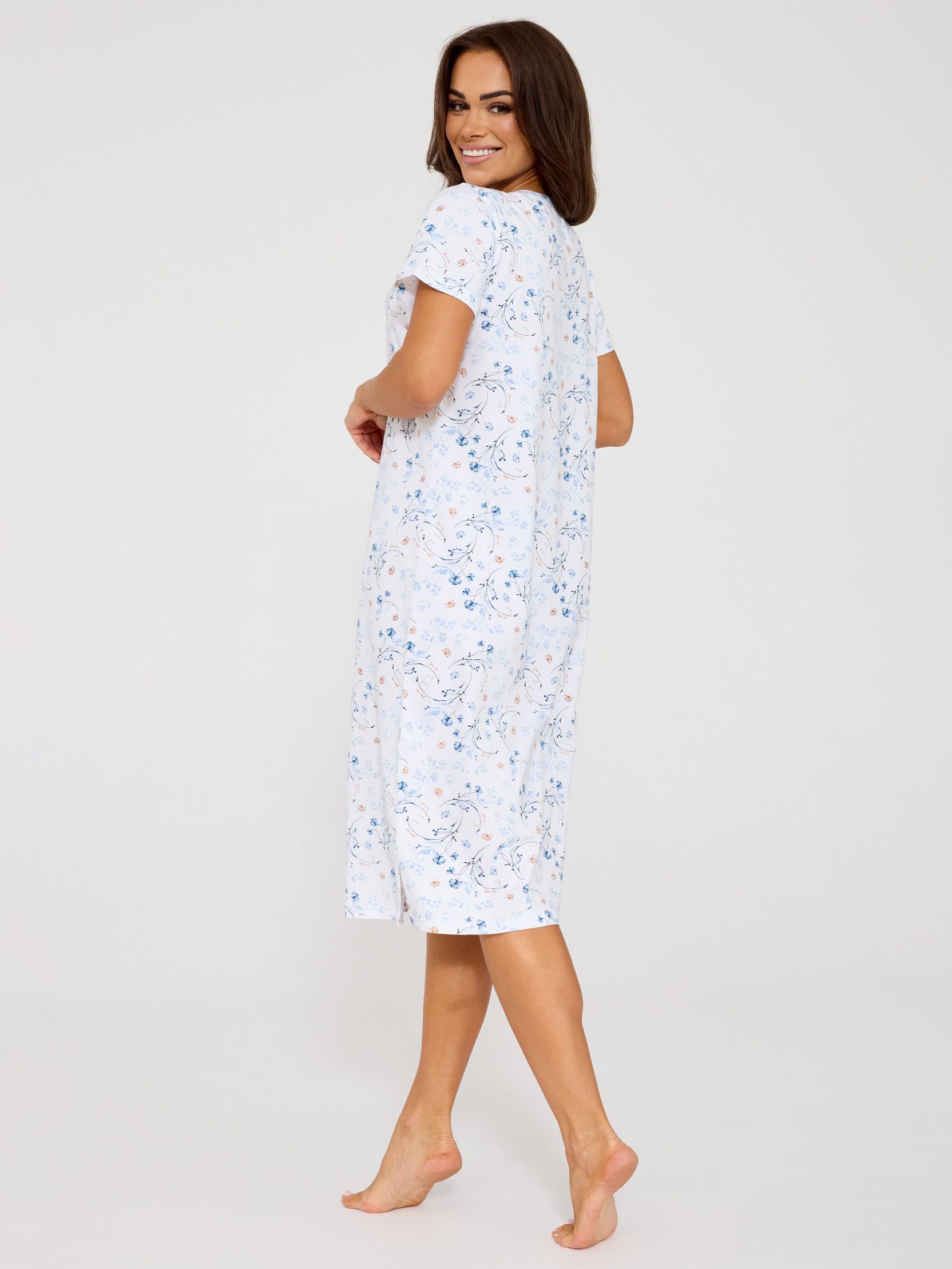 Women's Cotton Floral Nightgown Cornette 799/351 Florence 2 #2
