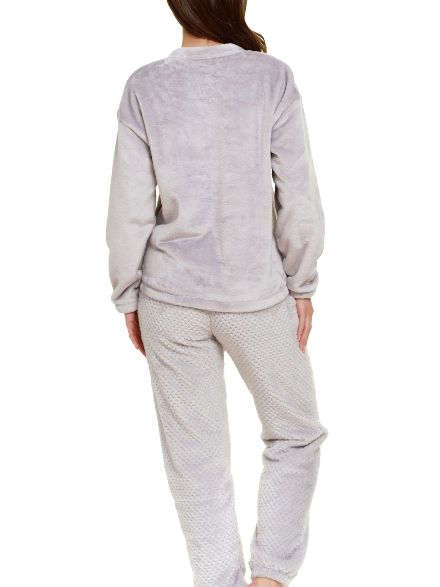 Женская пижама / домашний комплект из качественного мягкого плюша: кофта с принтом на груди и длинные штаны с карманами Doctor Nap PM 5209 #5