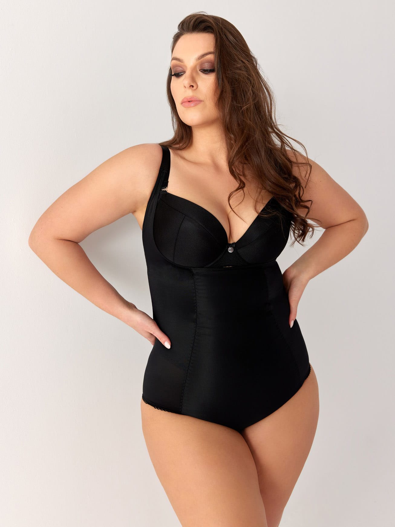 Втягуючий боді з відкритим ліфом Gorsenia K148 Sanremo Black #8 Втягуючий боді з відкритим ліфом Gorsenia K148 Sanremo Black #8