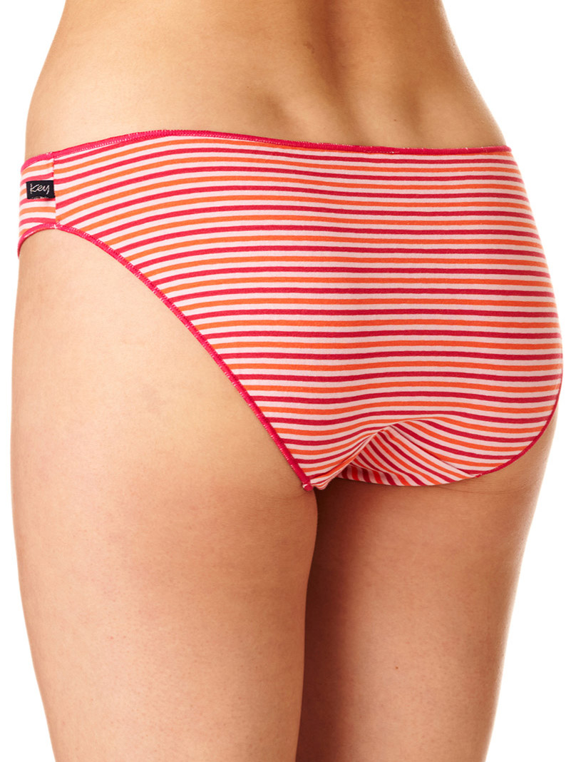 Women's striped cotton mini bikini panty set (2 pieces) Key LPR 331 B22 #4