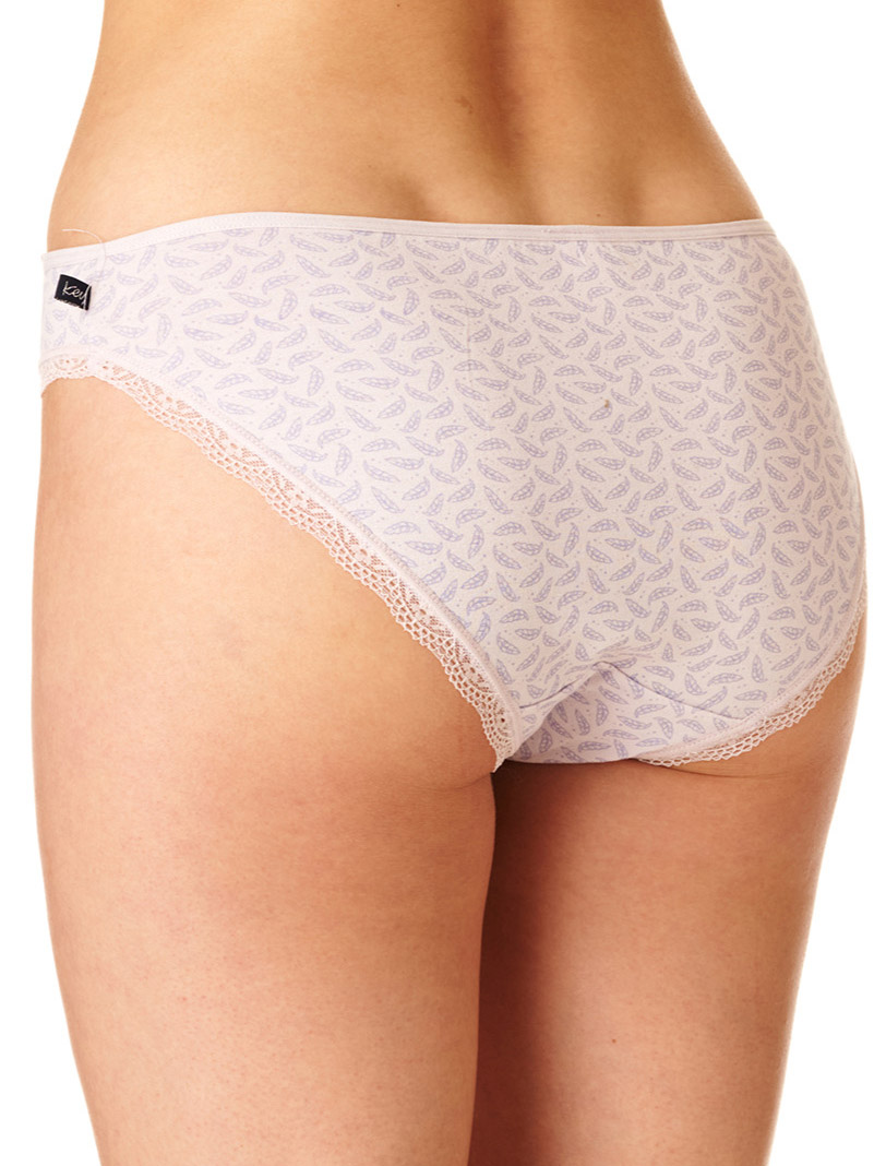 Set of women's cotton mini bikini panties (2 pieces with different prints) Key LPR 645 B22 #4