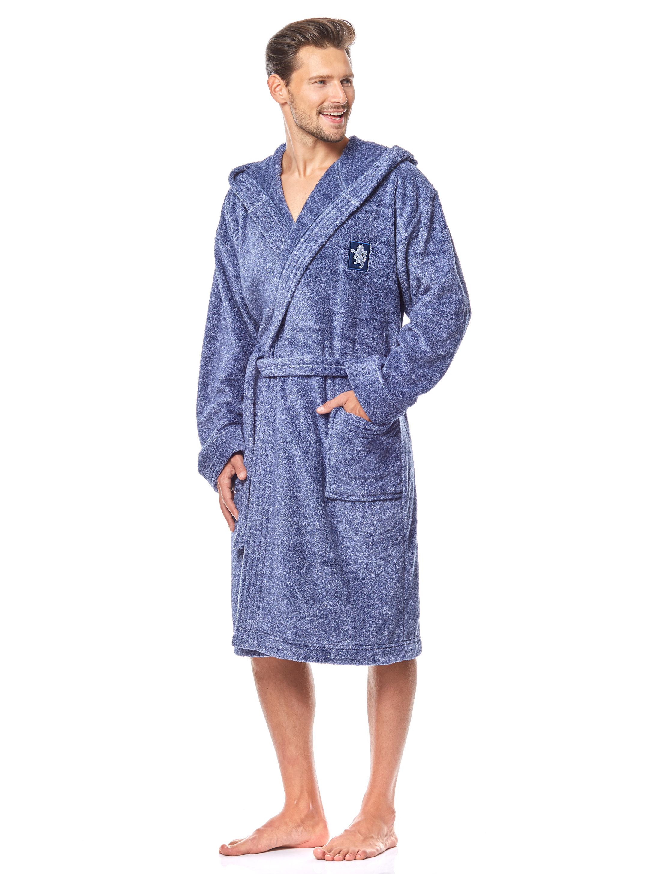 Men's warm terry bathrobe with a hood L&L Bruce #9