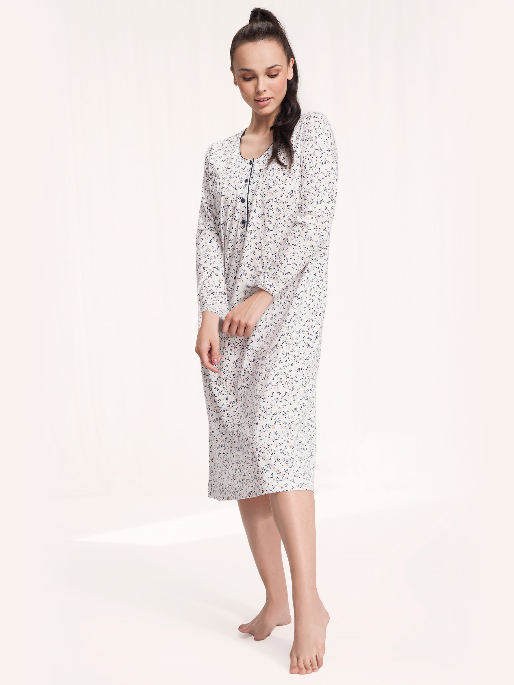Women's long nightgown with buttons Luna 038 #4