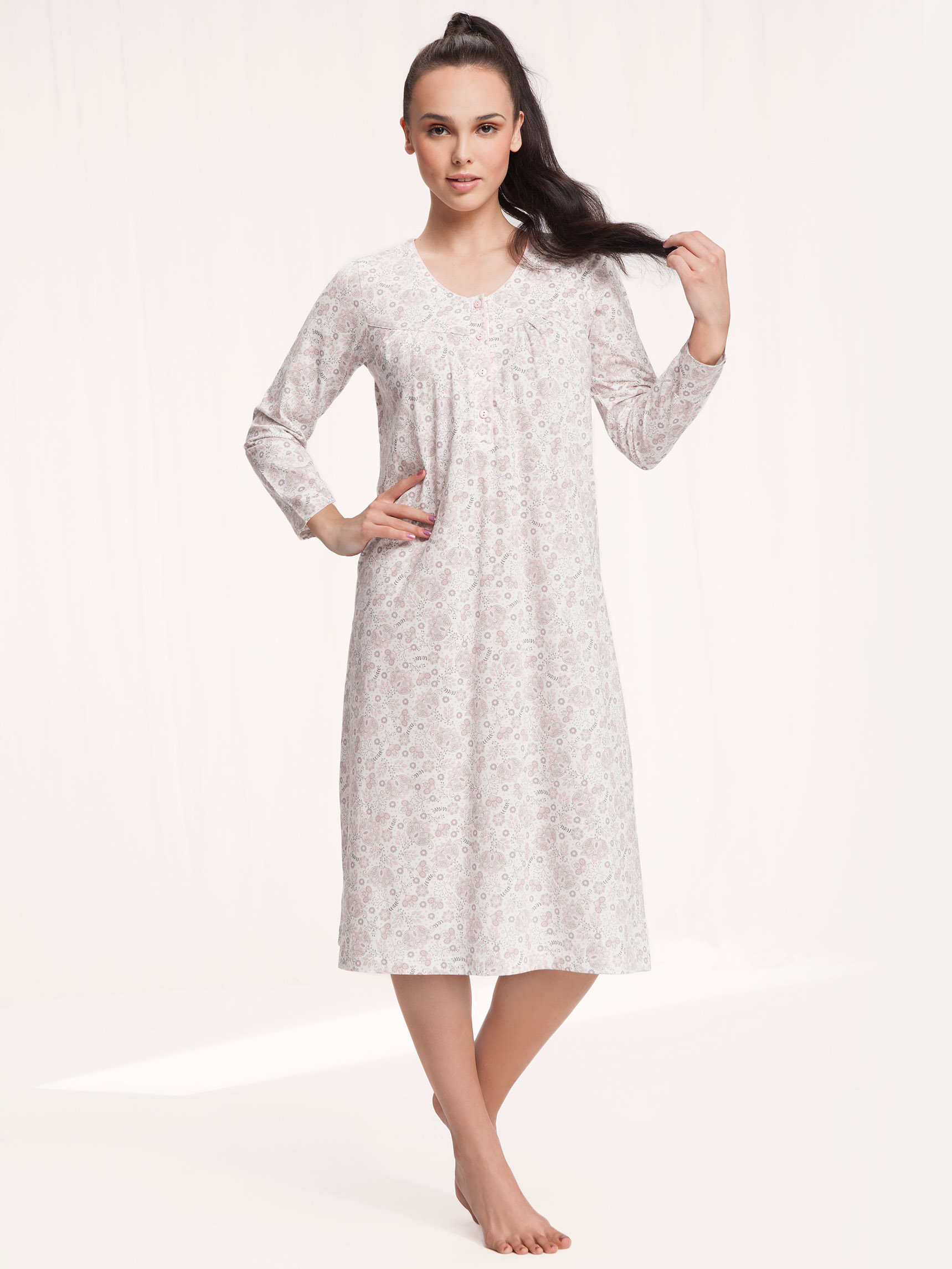 Women's long nightgown with buttons Luna 038 #5