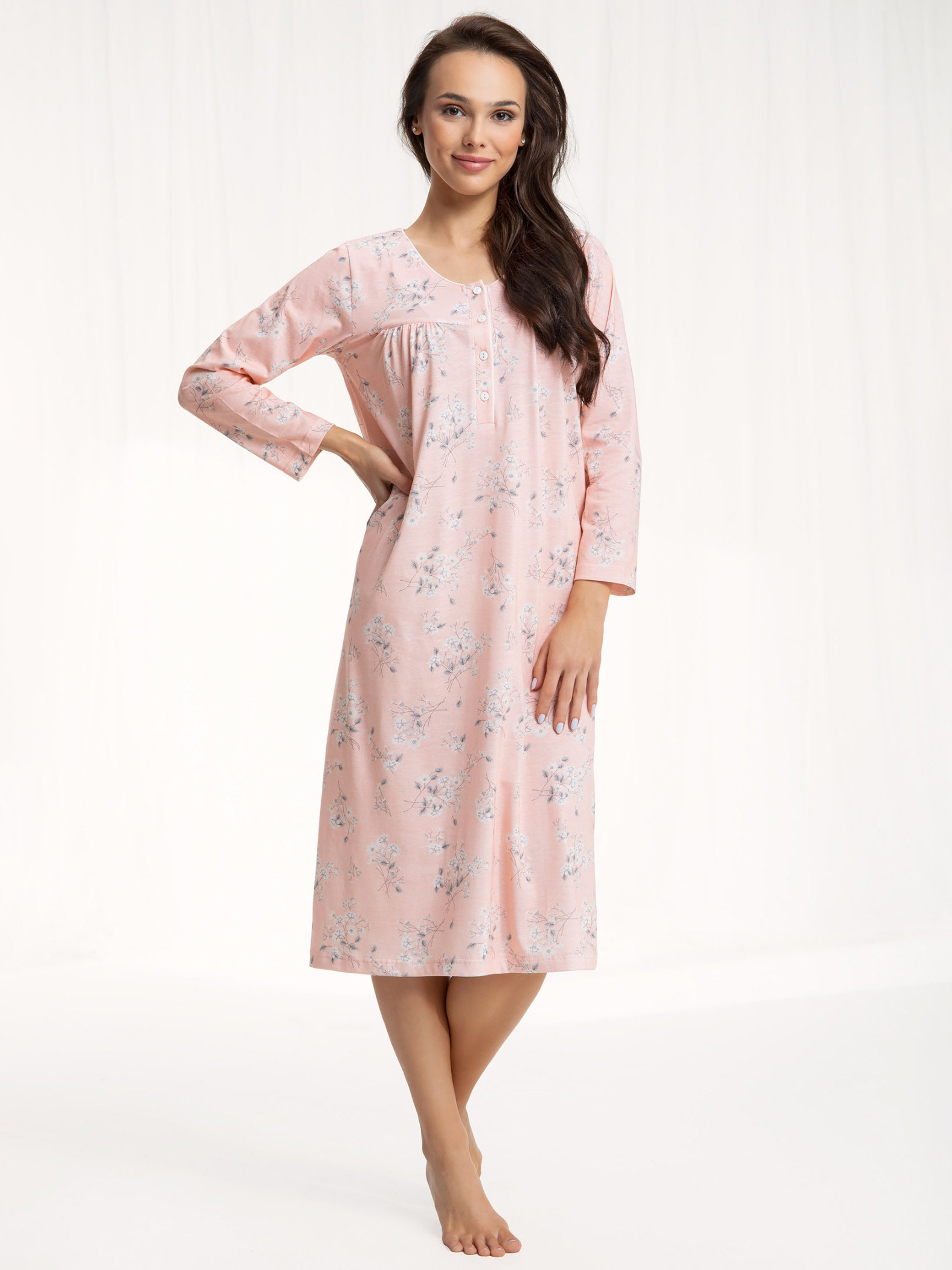 Women's long nightgown with buttons Luna 038 #2