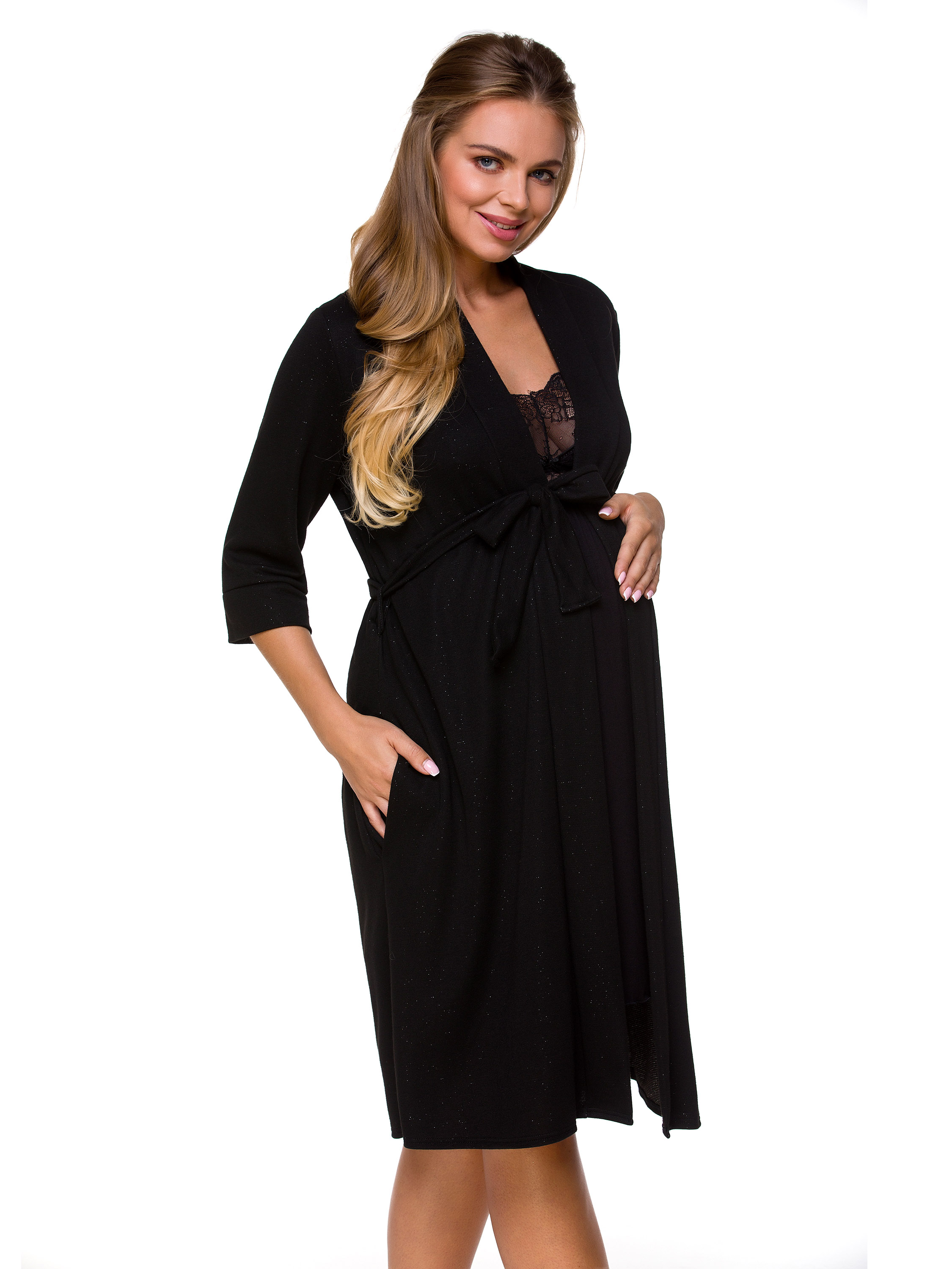 Women's elegant dressing gown for pregnant women Lupoline 3131 MK