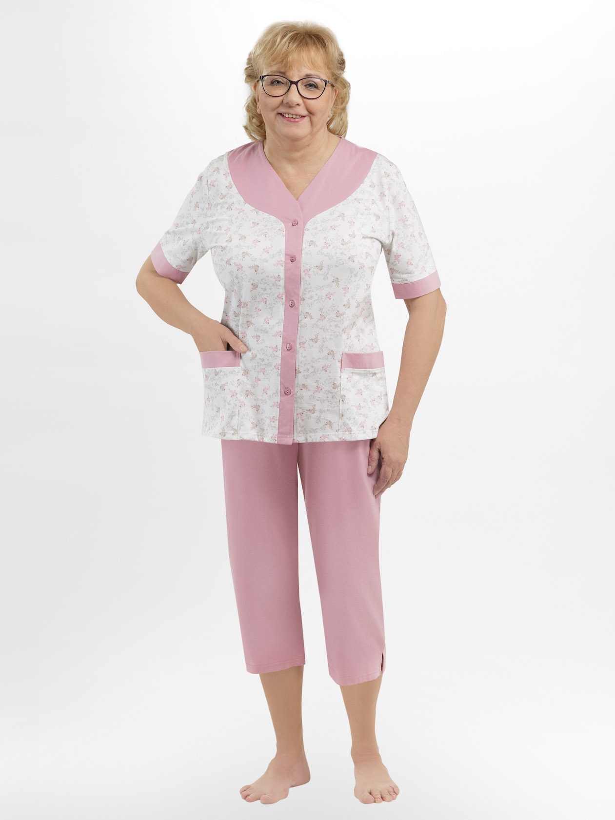 Women's summer pajamas with short sleeves Martel 211 Honorata big #1