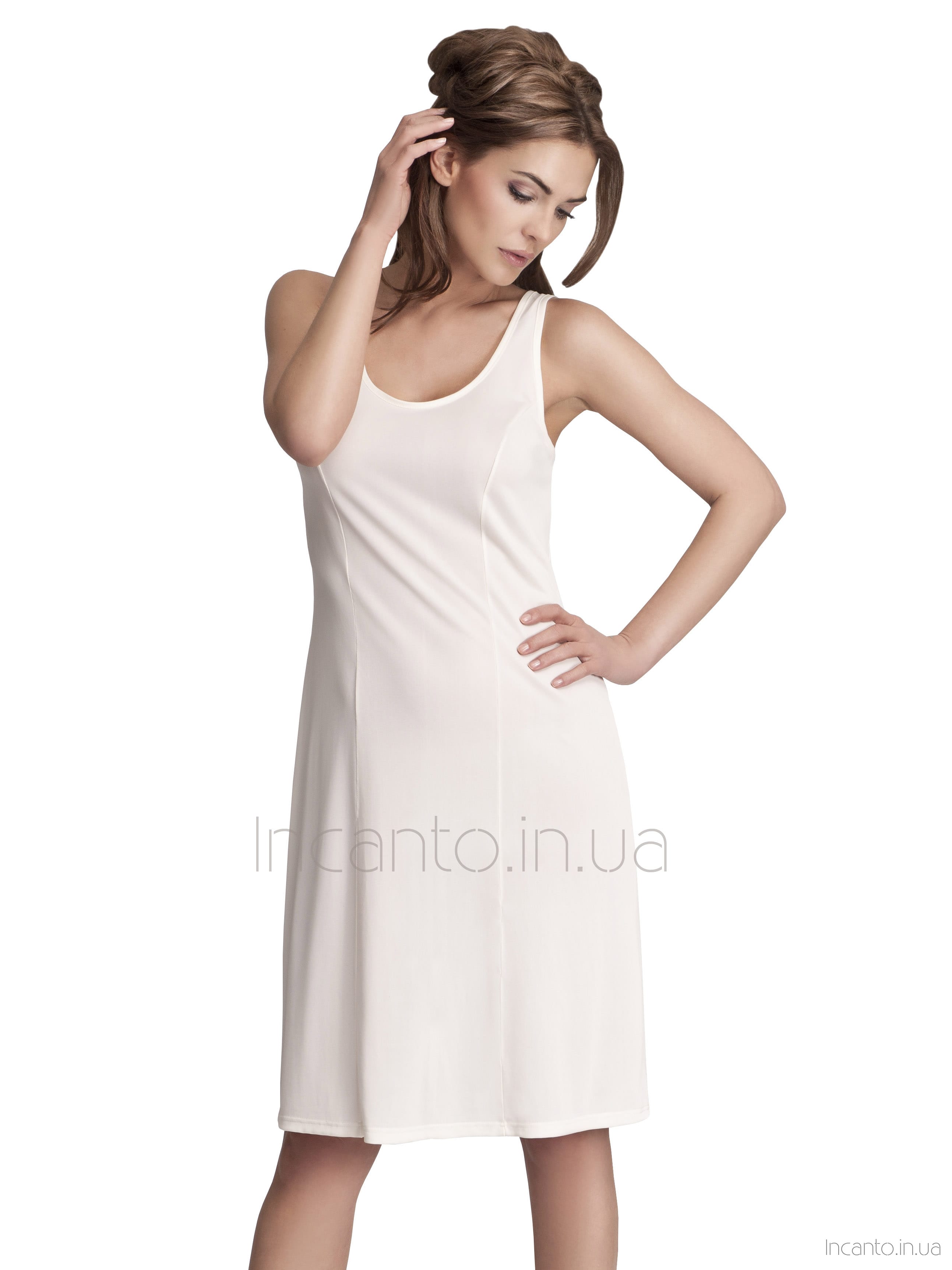 Жіноча сорочка/комбінація з шовковистої віскози Mewa 84126 Amanda (96 см) Жіноча сорочка/комбінація з шовковистої віскози Mewa 84126 Amanda (96 см)