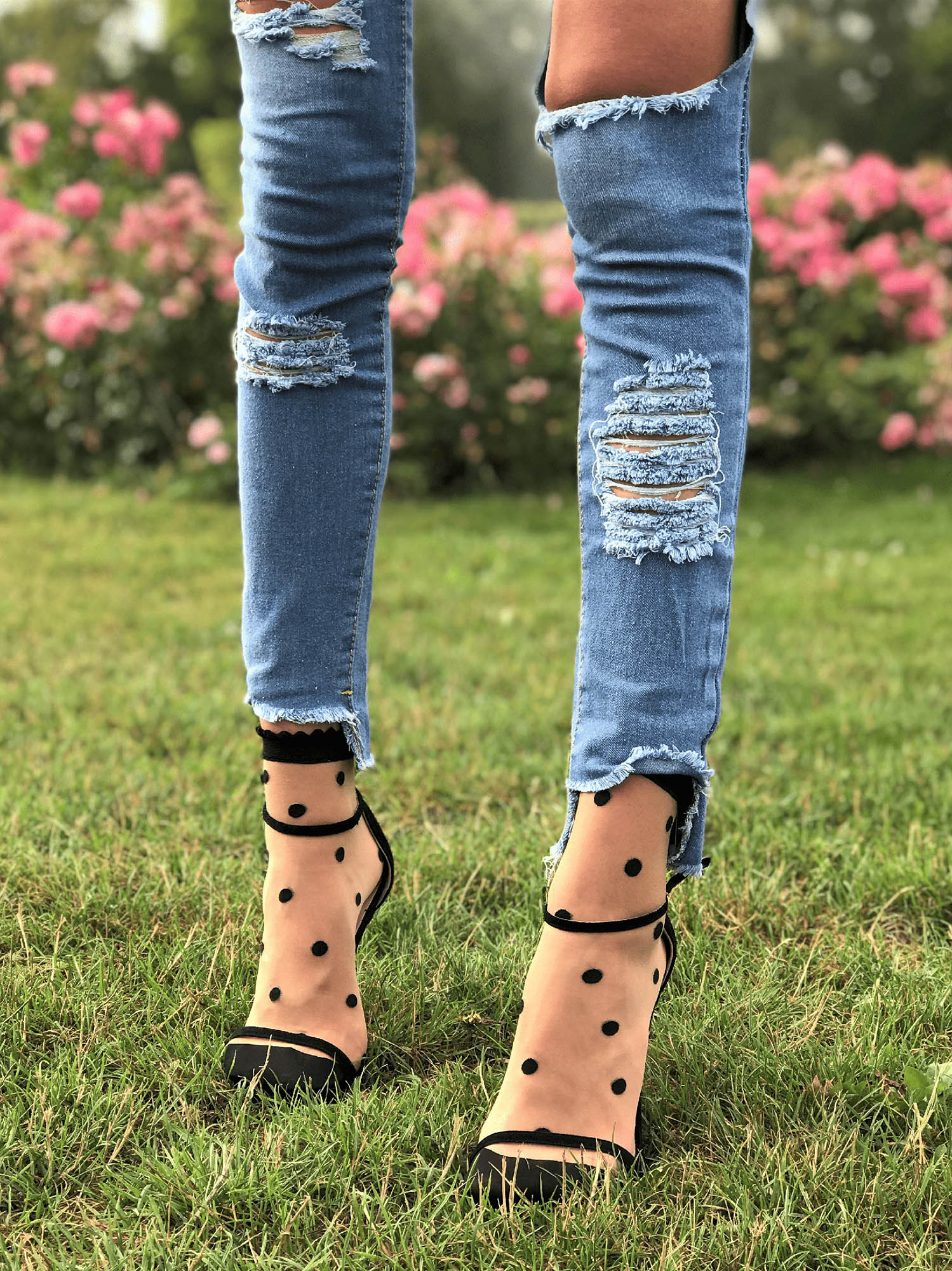 Женские фантазийные носочки с крупными точками Mona Puntini