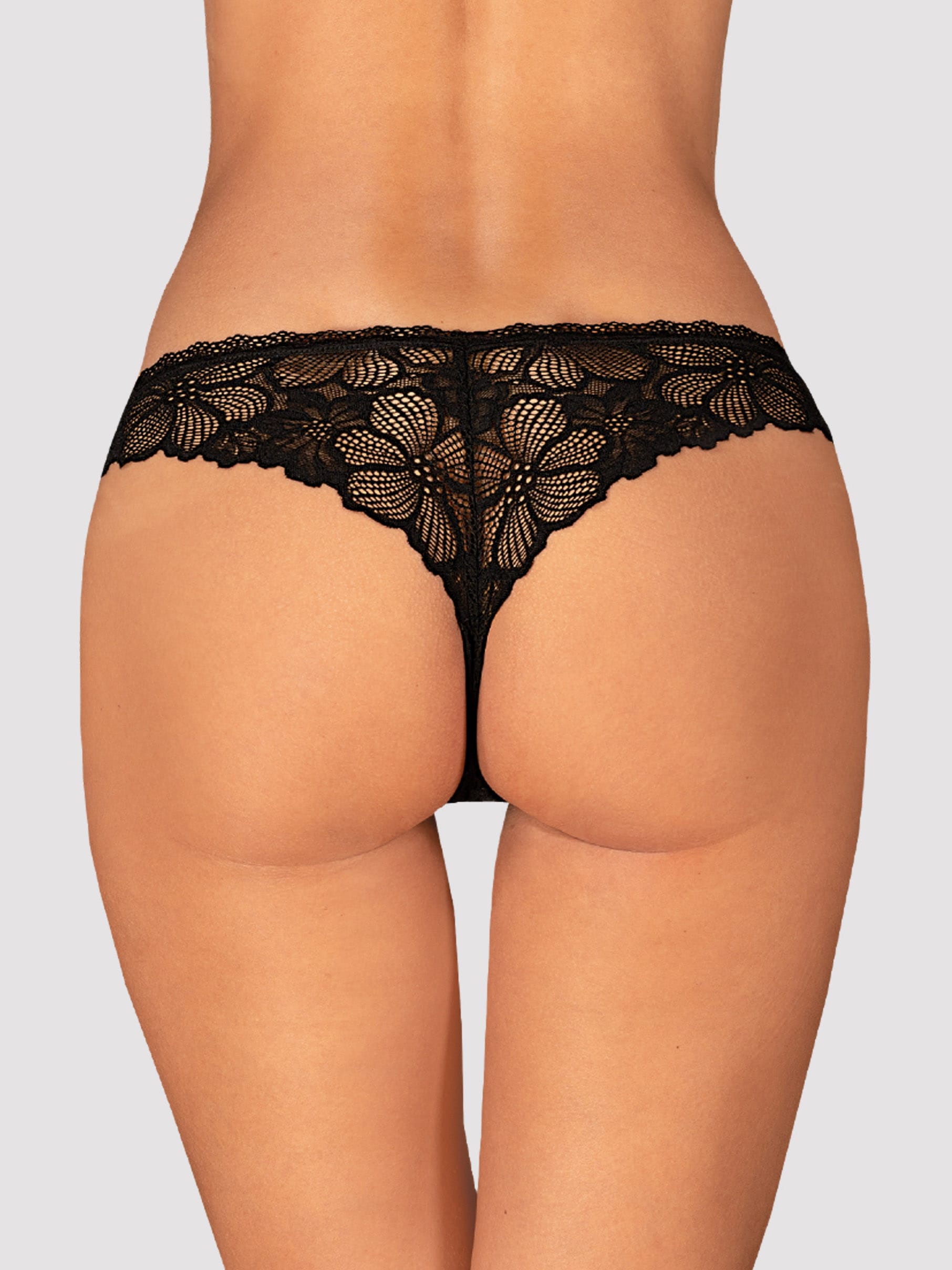 Women's sexy black floral lace panties Obsessive Serafia #2 Women's sexy black floral lace panties Obsessive Serafia #2