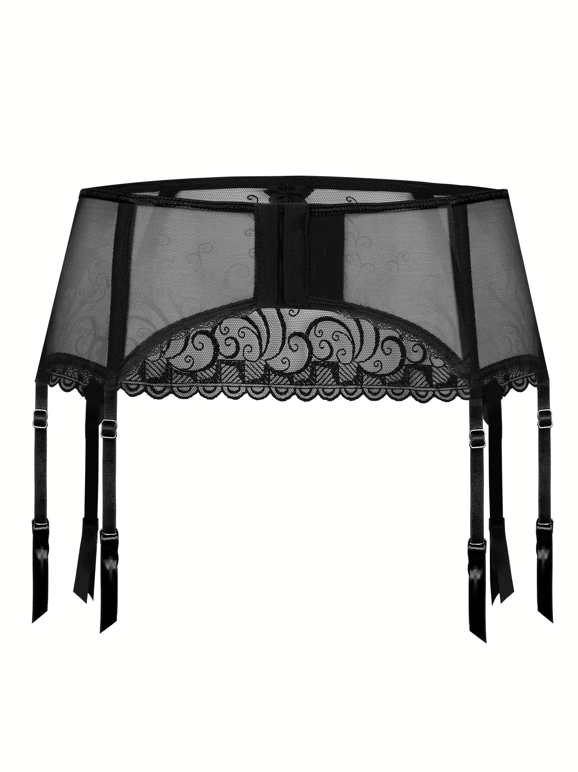 Lace garter belt with sheer tulle Roza Anuk #5