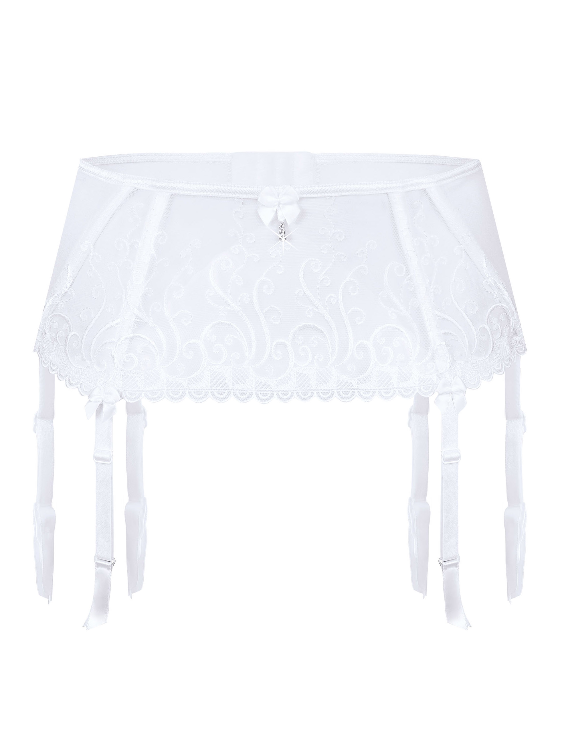 Lace garter belt with sheer tulle Roza Anuk #6